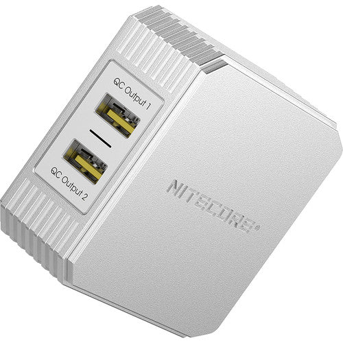 Cargador de Pared Nitecore UA42Q 36W 2 Puertos USB con Quick Charge 3.0