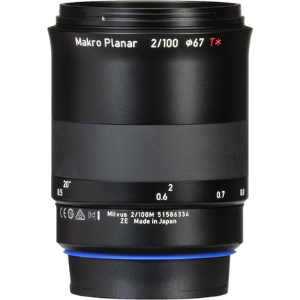 ZEISS Milvus 100mm f2M ZE Lente Macro Canon EF 1:2 Magnificación Sellado Clima
