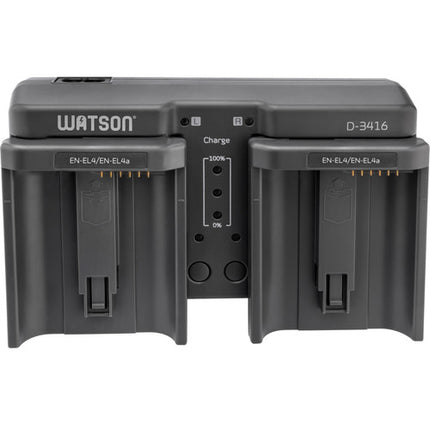 Cargador Doble Watson para Baterías EN-EL18 y EN-EL4 con Indicadores LED y Protección