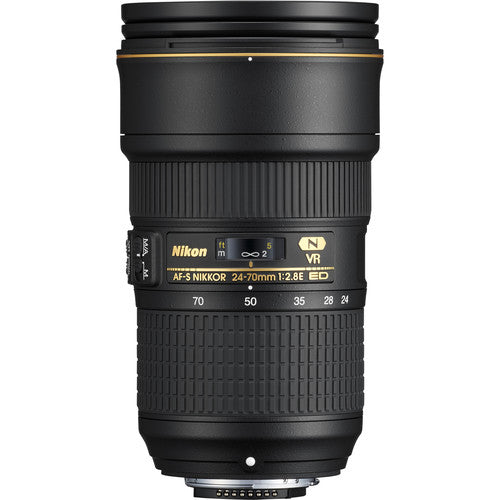 Nikon AF-S NIKKOR 24-70mm f2.8E ED VR Lente F-Mount FX con Estabilizador y Apertura f2.8