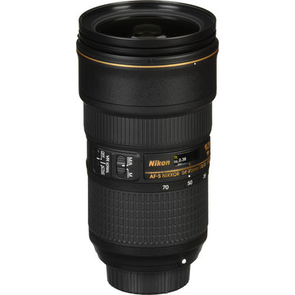 Nikon AF-S NIKKOR 24-70mm f2.8E ED VR Lente F-Mount FX con Estabilizador y Apertura f2.8