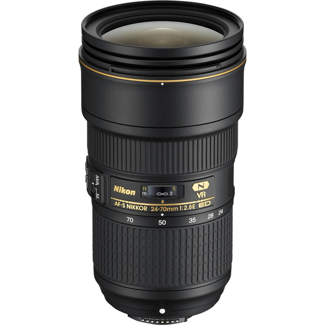 Nikon AF-S NIKKOR 24-70mm f2.8E ED VR Lente F-Mount FX con Estabilizador y Apertura f2.8