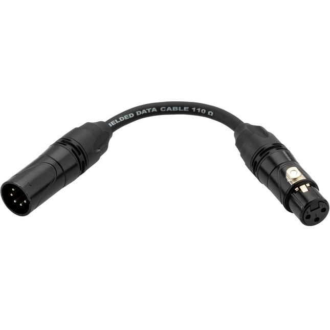 Kopul DMX53PA-S Cable Adaptador DMX 5 Pines a 3 Pines 15 cm
