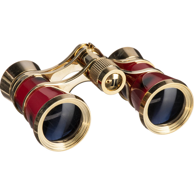 Eschenbach Optik 3x25 Prismáticos para ópera con estuche rojo burdeos