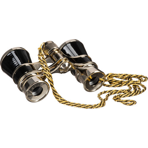 Eschenbach Optik 3x25 Prismáticos para Ópera con Cadena Dorada y Estuche
