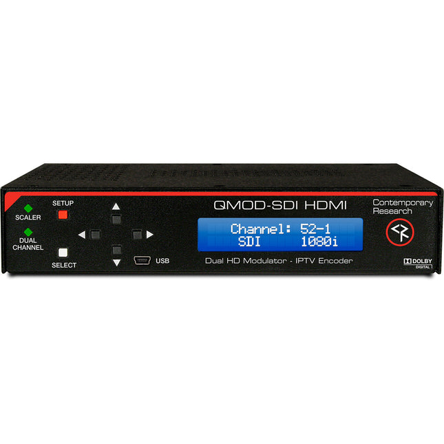Contemporary Research QMOD-SDI Modulador HDTV y Codificador IPTV HDMI SDI MPEG-2