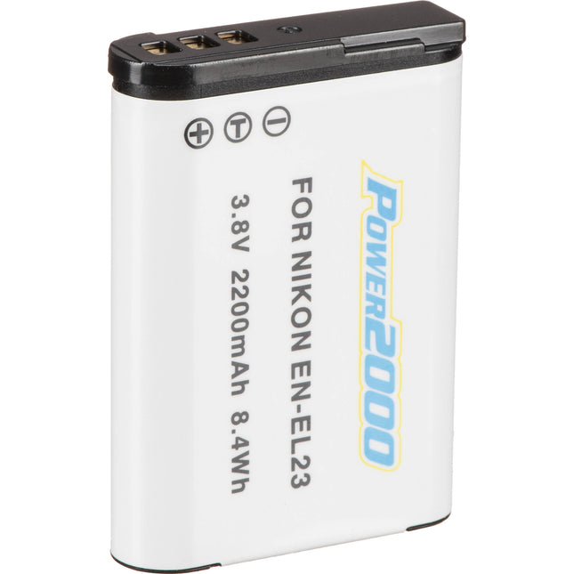 Batería recargable Power2000 EN-EL23 3.8V 2200mAh para Nikon
