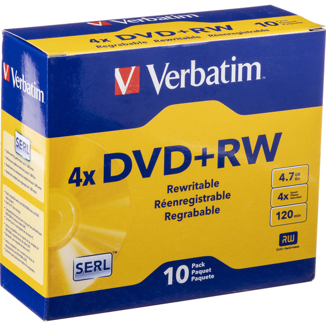 Verbatim DVD+RW 4x Discos Regrabables 10 Unidades Garantía Limitada