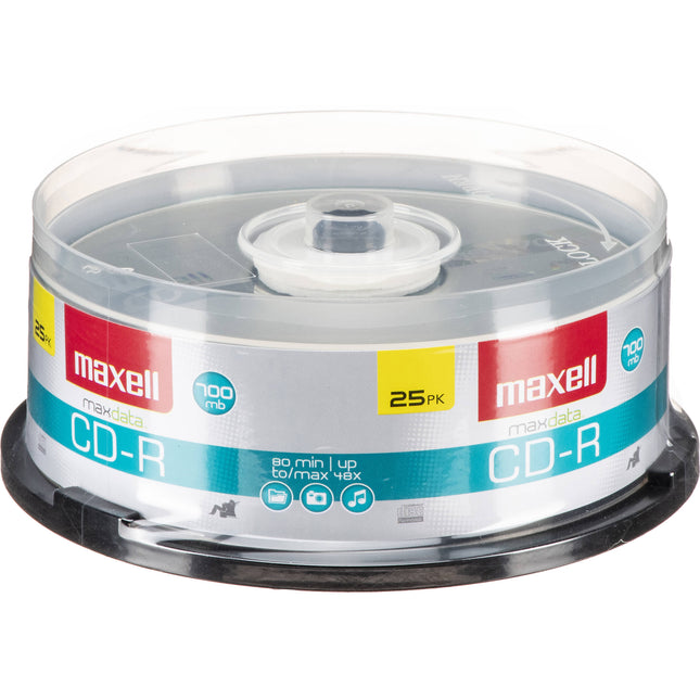 Maxell CD-R 700MB Disco Pack 25 Unidades con Garantía Limitada