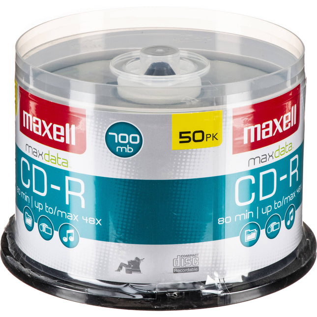 Maxell CD-R Disco 700MB Paquete de 50 Unidades con Garantía Limitada