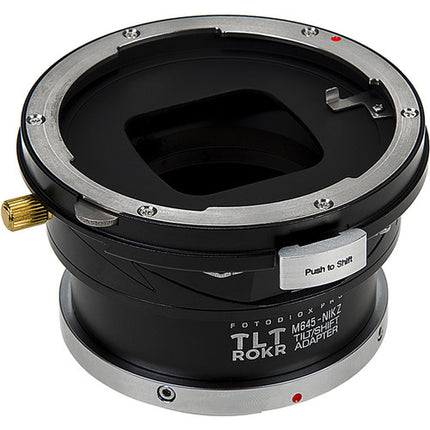 FotodioX Pro TLT ROKR Adaptador Tilt Shift para Lente Mamiya 645 a Nikon Z Cromado