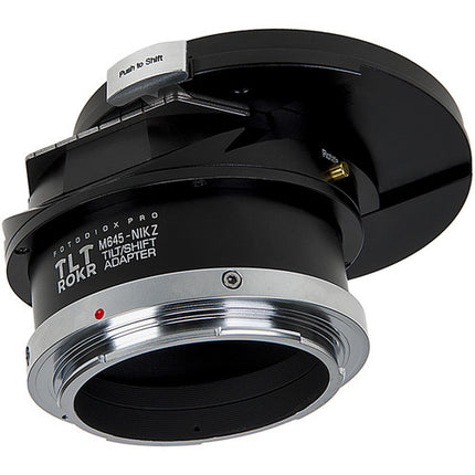 FotodioX Pro TLT ROKR Adaptador Tilt Shift para Lente Mamiya 645 a Nikon Z Cromado