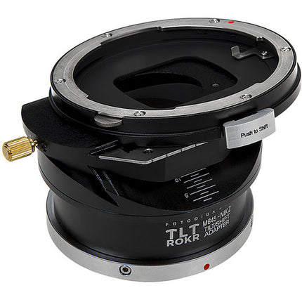 FotodioX Pro TLT ROKR Adaptador Tilt Shift para Lente Mamiya 645 a Nikon Z Cromado