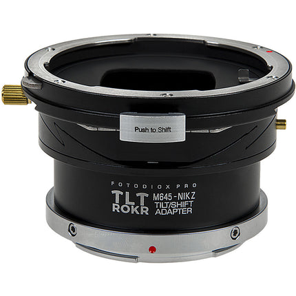 FotodioX Pro TLT ROKR Adaptador Tilt Shift para Lente Mamiya 645 a Nikon Z Cromado