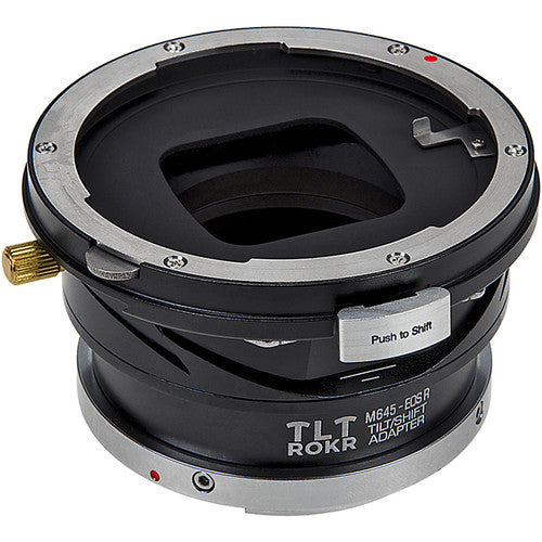 FotodioX Pro TLT ROKR Adaptador Tilt Shift para Mamiya 645 a Canon RF Cuerpo Cromo