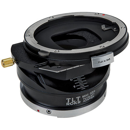 FotodioX Pro TLT ROKR Adaptador Tilt Shift para Mamiya 645 a Canon RF Cuerpo Cromo
