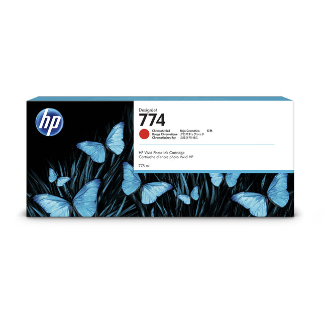 Cartucho de Tinta HP 774 Rojo Cromático 775mL para Impresora DesignJet Z6810