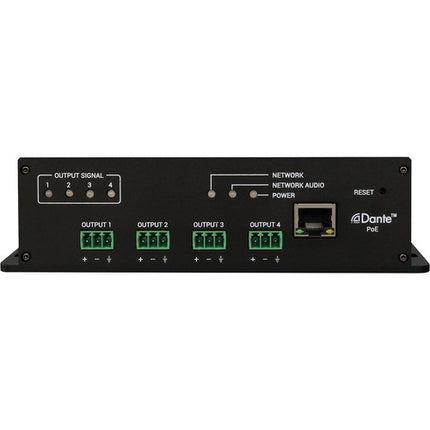 AtlasIED IED1544AIO-D Módulo de Entrada Salida 4x4 Audio Analógico a Dante con Phantom 48V PoE
