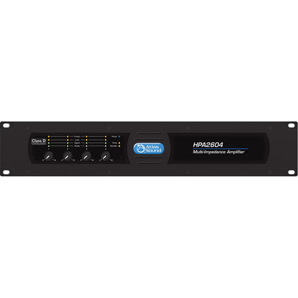 AtlasIED HPA2604 Amplificador Comercial 4 Canales 2600W Negro Seguridad