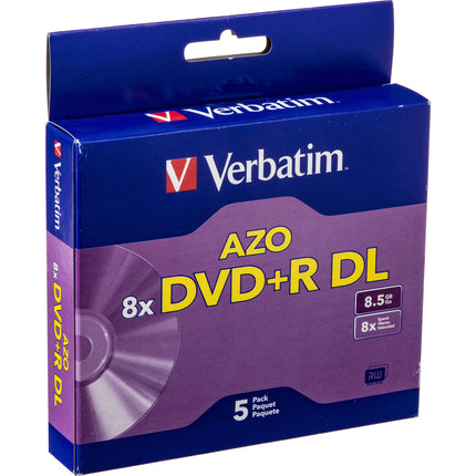 Verbatim DVD+R Doble Capa Disco Grabable 8.5GB 8x Pack de 5