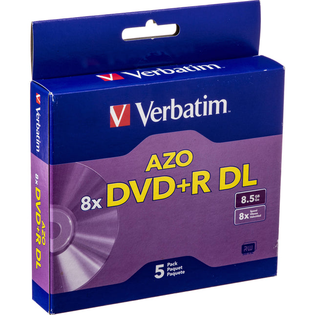 Verbatim DVD+R Doble Capa Disco Grabable 8.5GB 8x Pack de 5