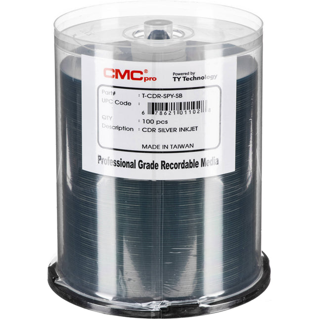 CMC Pro CD-R 48x 700MB 80 Min Disco Grabable Inkjet Printable 100-Pack