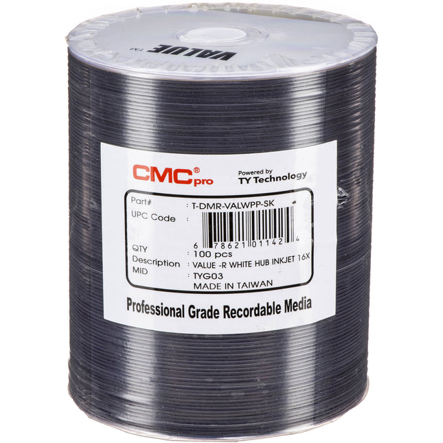 CMC Pro DVD-R 4.7GB 16x Discos Inkjet Printable 100 Pack