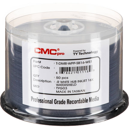 CMC Pro DVD-R 4.7GB 16x Discos Hub Printable Pack 50 unidades