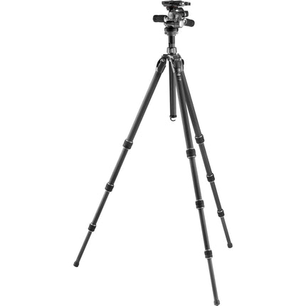 Gitzo GT2542 Mountaineer Serie 2 Trípode de Fibra de Carbono 69.6" Alto 28.6 lb Capacidad con Cabezal Fluido 3 Vías