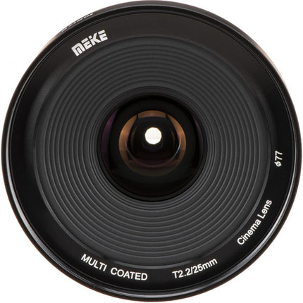 Meike 25mm T2.2 Objetivo de Cine Manual MFT Montura T22 y Funda