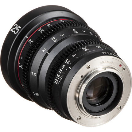 Meike 25mm T2.2 Objetivo de Cine Manual MFT Montura T22 y Funda