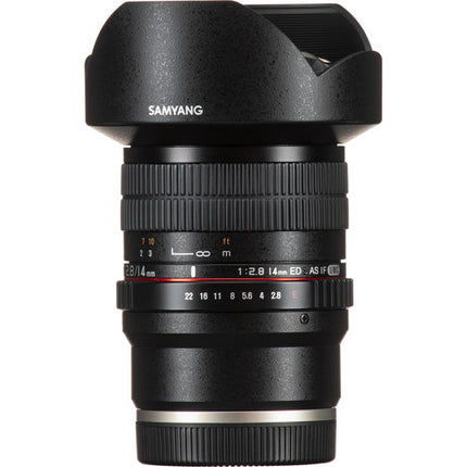 Samyang 14mm f/2.8 ED AS IF UMC objetivo para Sony E Montura Full Frame y APS-C con enfoque manual y parasol integrado