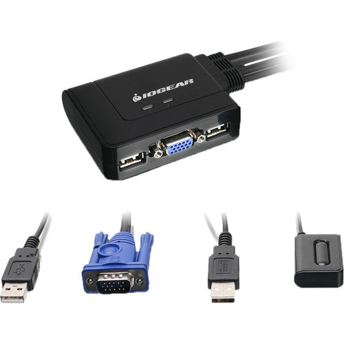 IOGEAR 2 Puertos VGA y DisplayPort KVM Switch Kit Resolución 2048x1536