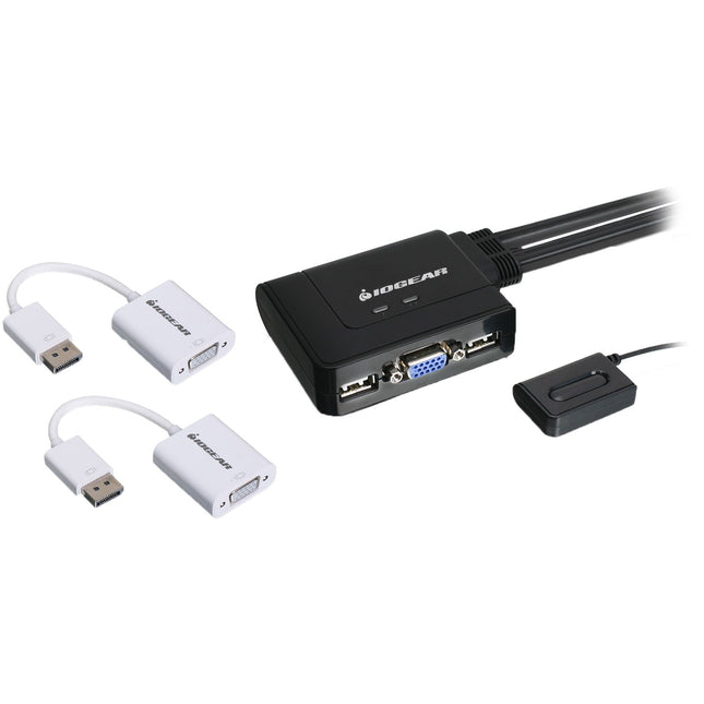 IOGEAR 2 Puertos VGA y DisplayPort KVM Switch Kit Resolución 2048x1536