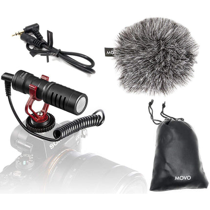 Movo Photo VXR10 Micrófono de Video Condensador Cardioide 35Hz-18kHz Kit Completo