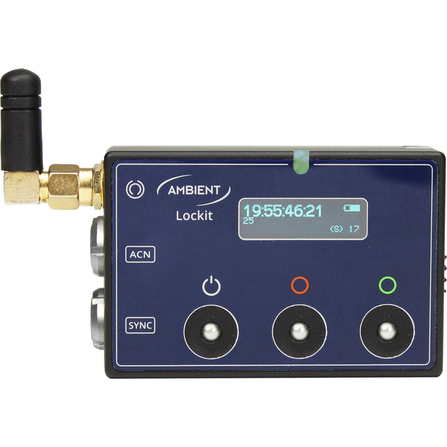 Ambient Recording ACN-CL Lockit Sincronizador de Código de Tiempo Inalámbrico Compacto con Pantalla OLED y Dual LEMO