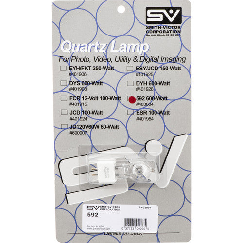 Smith-Victor 592 Lámpara DYH 600W 120V para TL2 Torchlamp