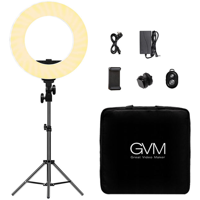 GVM Ring Light LED Bicolor 14" Temperatura 3200-5600K Dimmer 1-100%