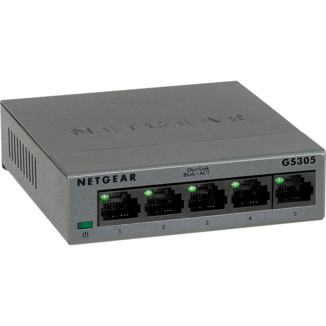 Netgear GS305 Switch 5 Puertos Gigabit Ethernet 1.44 Mpps Rendimiento