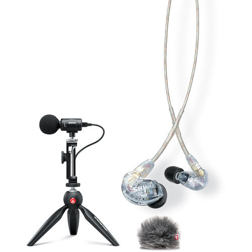 Shure MV88+ SE215-CL Micrófono Digital Estéreo con Auriculares SE215