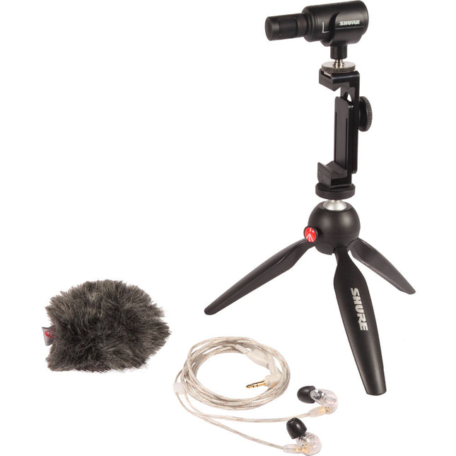 Shure MV88+ SE215-CL Micrófono Digital Estéreo con Auriculares SE215
