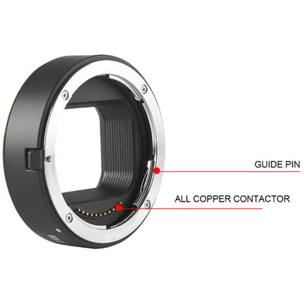 Meike MK-Z-AF1 Tubos de extensión 11mm y 18mm para Nikon Z con contactos de cobre