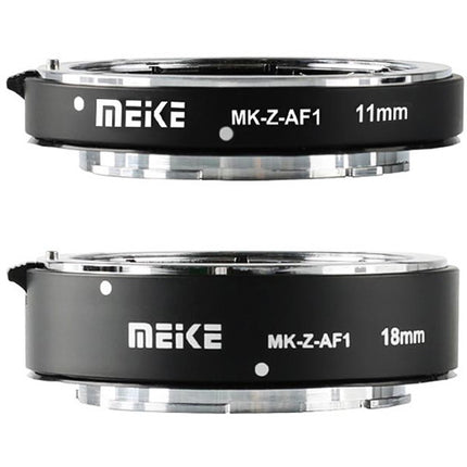 Meike MK-Z-AF1 Tubos de extensión 11mm y 18mm para Nikon Z con contactos de cobre