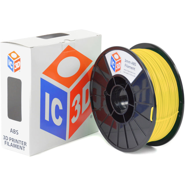IC3D Industries Filamento ABS 3mm 1kg Amarillo para impresión 3D