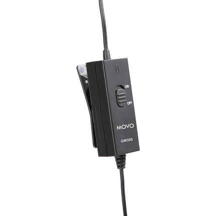 Movo Photo GM300 Micrófono Lavalier Omnidireccional para GoPro 9.2 pies cable