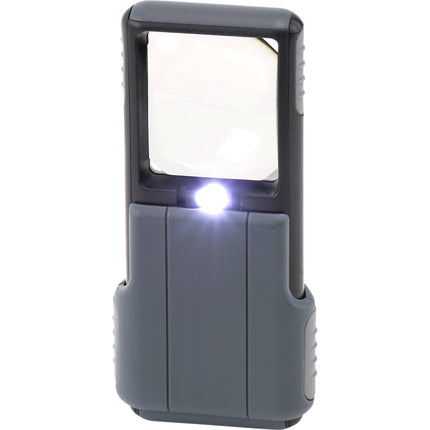 Carson PO-55 Lupa de Bolsillo 5x con Luz LED y Estuche Protector