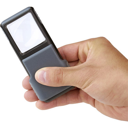 Carson PO-55 Lupa de Bolsillo 5x con Luz LED y Estuche Protector