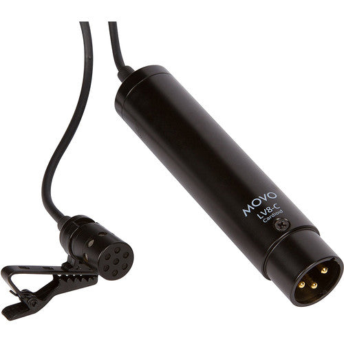 Movo Photo LV8-C Micrófono Lavalier Cardioide con Conector XLR 12mm y Cable 6.5'