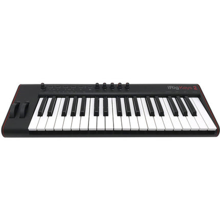 IK Multimedia iRig Keys 2 Pro Controlador MIDI USB 37 Teclas Sensibles Velocidad 4 Knobs