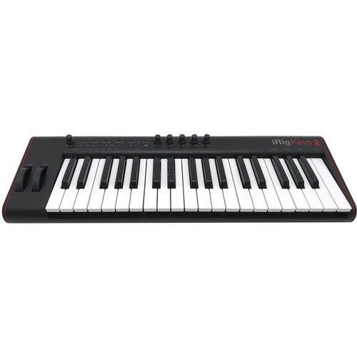 IK Multimedia iRig Keys 2 Pro Controlador MIDI USB 37 Teclas Sensibles Velocidad 4 Knobs